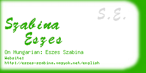 szabina eszes business card